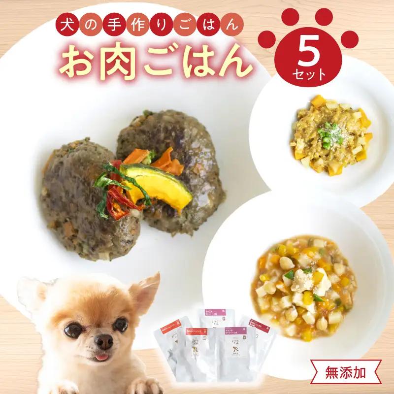 ドッグフード 無添加 お肉ごはん5点セット 【犬の手作りごはん】 R15006