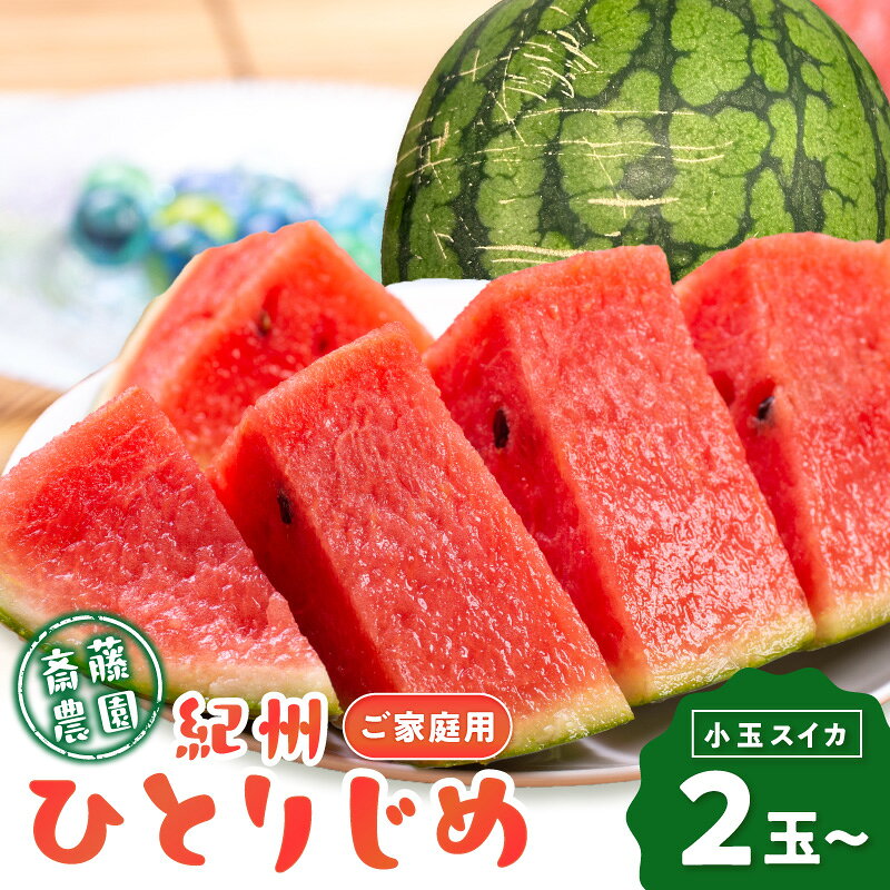 【ふるさと納税】≪家庭用≫紀州ひとりじめ(小玉スイカ) M～Lサイズ 2玉3kg程度 4玉6kg程度 〈先行予約5月下旬から順次発送予定〉【配送不可地域：北海道・青森・秋田・岩手・沖縄・離島】