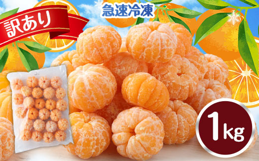 T4 【訳あり】 むかん 1kg (1kg×1) みかん 冷凍 福岡県 みやま市