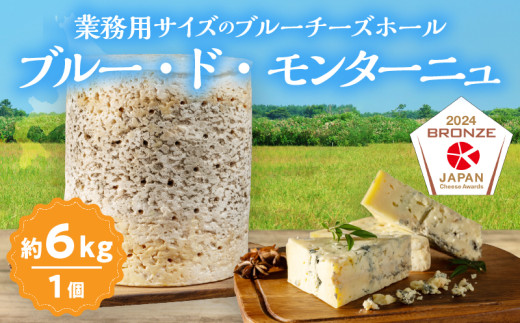 【おおともチーズ工房】《熟成庫から直送!!》業務用サイズのブルーチーズホール(1個あたり6kg)_H0003-036