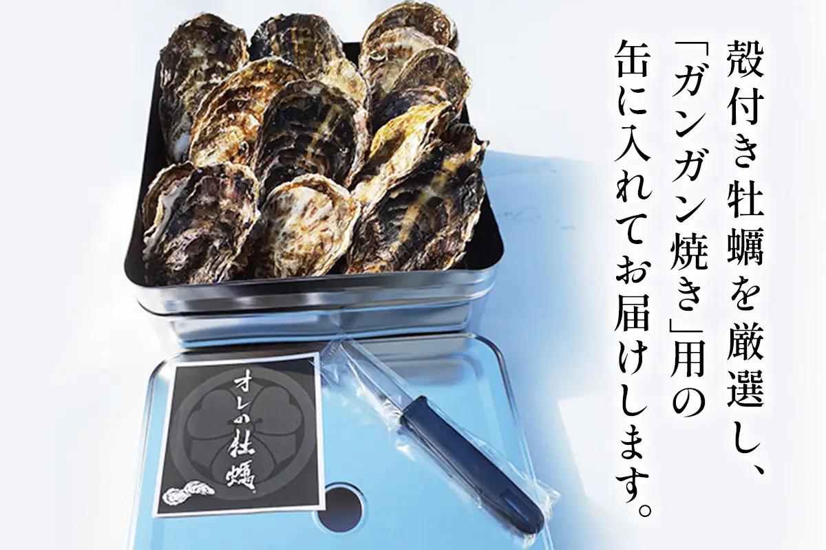 [2027年1月8日より発送！]株式会社 アミスイ オレのガンガン焼き 広島県大竹市産 冷蔵殻付牡蠣 2.5kg (約15個から20個) [2623]