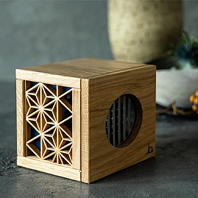 ふるさと納税 加茂市 「空間」清浄器『j.air kumiko』組子細工(天然木・国産楢材・秋田杉)高濃度マイナスイオン