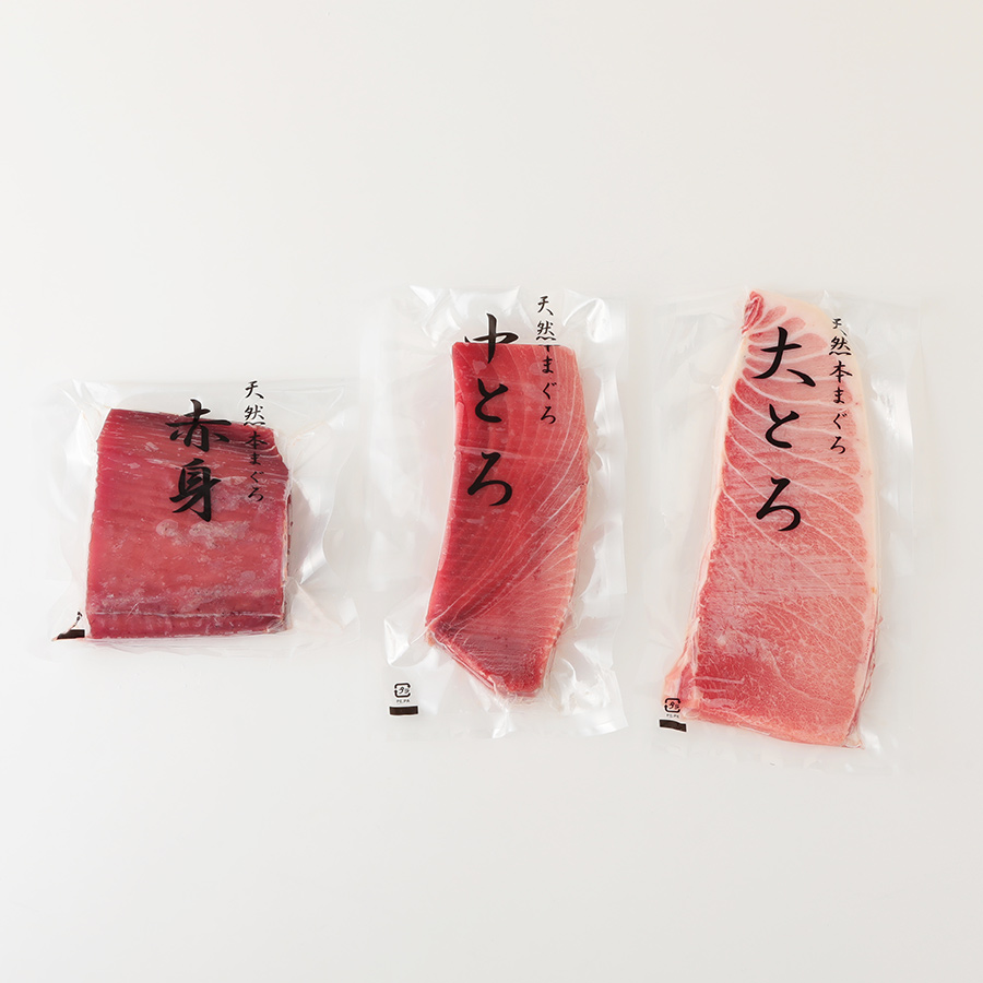 ＜大熊＞本鮪（赤身・中トロ・大トロ）各200g（計600g）