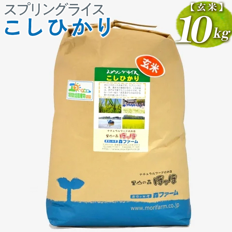 【新米】スプリングライス こしひかり (玄米)10kg ※着日指定不可 | 米 こめ コメ 10キロ 玄米 こしひかり コシヒカリ 古河市産 茨城県産 取り寄せ お取り寄せ ギフト 贈答 贈り物 プレゼント お中元 お歳暮 茨城県 古河市 直送 農家直送 産地直送 _BI67