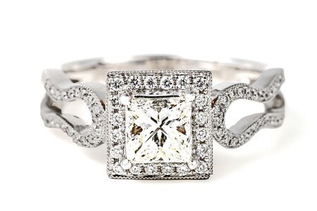 【一点もの】ダイヤモンド（1.009ct）K18PG/WGリング　R66　K05097-H