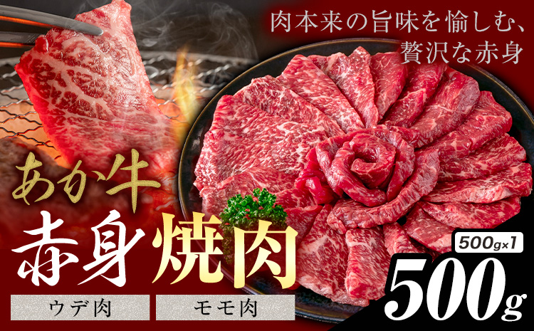あか牛 赤身 ウデモモ 焼肉 500g《30営業日以内に出荷予定(土日祝除く)》熊本県 氷川町 牛 牛肉 和牛 ブランド牛