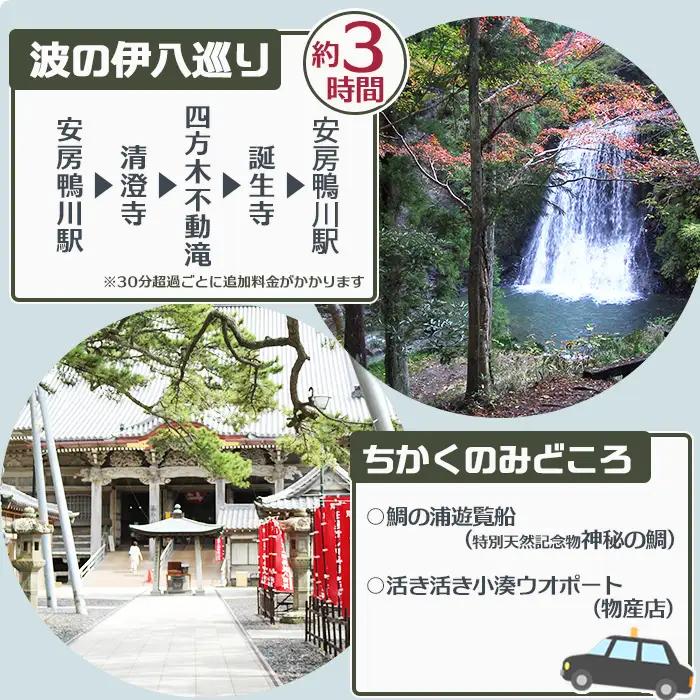【千葉県鴨川市】観光タクシー貸切利用券 ３時間（定員４名／１台）　[0081-0001]
