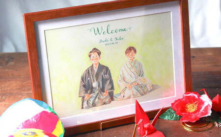 心温まる一枚をお届け オーダーメイド似顔絵(A4・3〜5名様・全身) / 手描き 似顔絵 誕生日 記念日 ギフト / 御嵩町 / M.似顔絵とアート[AVBR004]