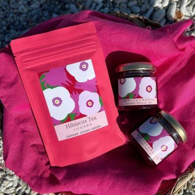 ふるさと納税 座間味村 座間味村産ハイビスカスティー1袋(2g×5包)&amp;慶良間のハイビスカスジャム2個(100g×2個)