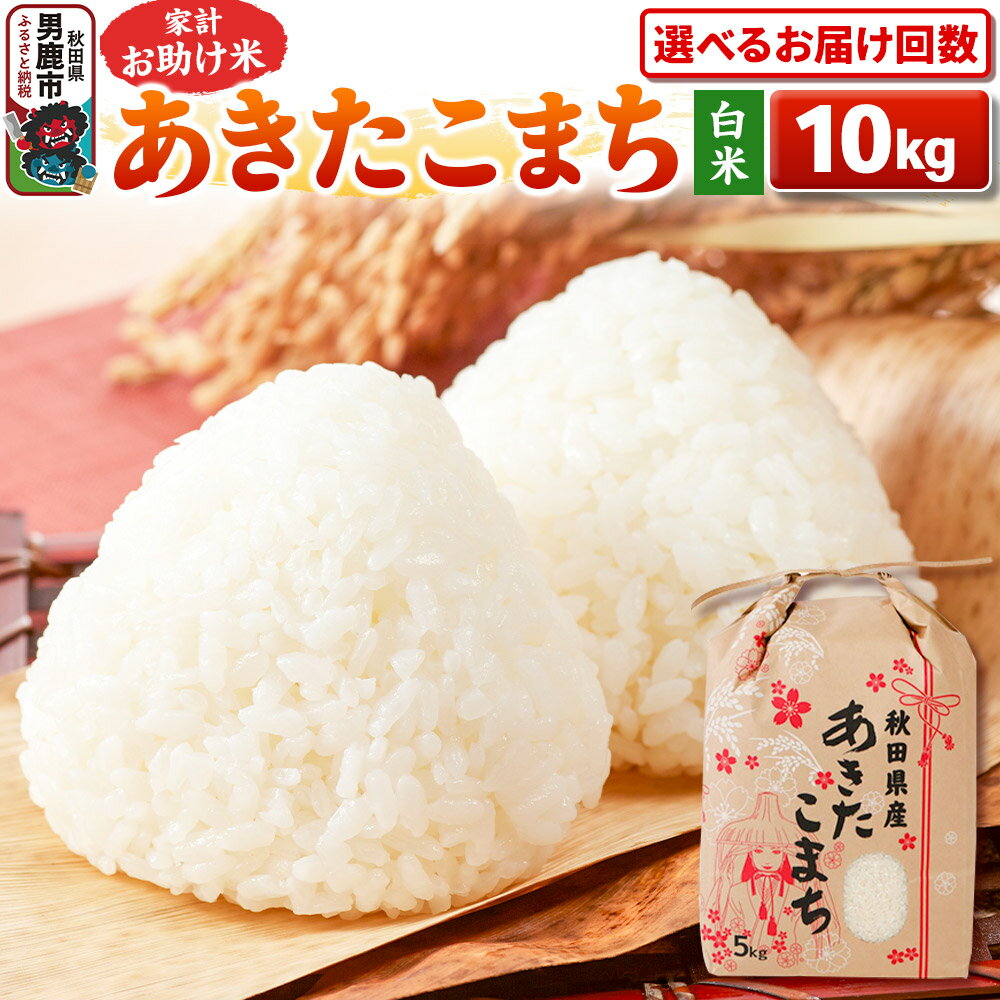 【ふるさと納税】《令和7年産》【白米】家計お助け米 あきたこまち 10kg（5kg×2袋） 秋田県 男鹿市 こまちライン【選べるお届け回数】 [こまちライン あきたこまち ブランド米 お米 白米 精米 米どころ 秋田 秋田県産]