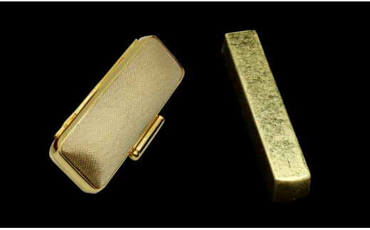 【甲州手彫印章　煌雅印】名刺印　象牙6㎜角　（金箔象牙・金布ケース）[5839-9405]