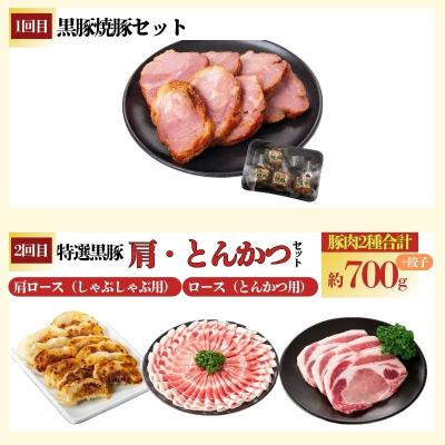 ふるさと納税 肝付町 <定期便・全5回>『かごしま黒豚ふるさと定期便』ファミリーセットB　D02004 |  | 01