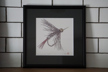 播州織 播州毛鉤バンダナ　Banshu-ori Bandana（14-24）【A】Banshu Yamame Kebari Keikoku