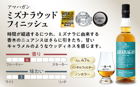 ウイスキー アマハガン 700ml×2本セット（ミズナラ・レッド） [AQBX117]