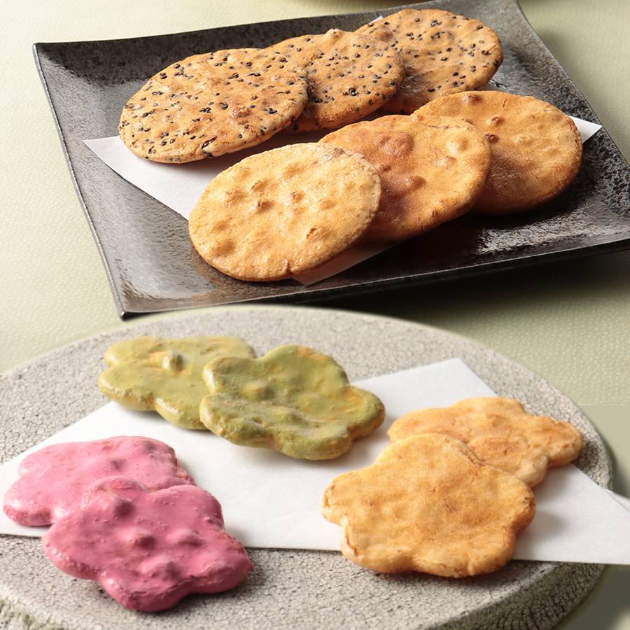 ＜江面米菓製造本舗＞はなももせんべいセット