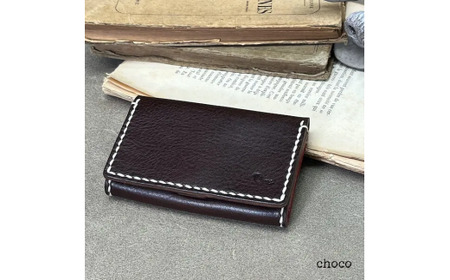 【名刺入れ】card case チョコ 革 名刺入れ