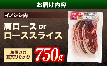 天然イノシシ肉 肩ロース or ロース スライス 750g / ジビエ 猪肉 いのしし肉 ジビエ肉 肉じゃが用肉 イノシシ いのしし焼肉 長崎ジビエ 猪 ぼたん鍋 鍋肉 猪鍋 ジビエ鍋 ジビエ焼肉 ジ