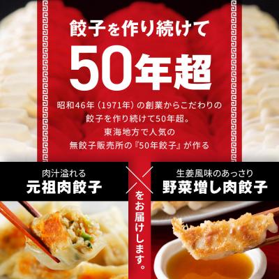 ふるさと納税 名古屋市 50年餃子　元祖肉餃子&野菜増し肉餃子 各種40個入り |  | 01