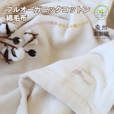 ふるさと納税 泉佐野市 泉州南部織/フルオーガニックコットン綿毛布(シングルサイズ) G1985