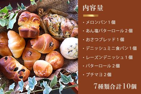 【秘境・椎葉村の愛されパン屋さん】天然酵母パン 詰め合わせ 7種10個セット【今日も誰かの笑顔のみなもと】