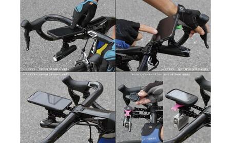 [レックマウントプラス] ナロー マウント 【R+Narrow1】「マウントのみ、別途 専用ケース必要」ハンドルのクランプ径：31.7mm-31.8mm用(自転車用スマートフォンマウント)