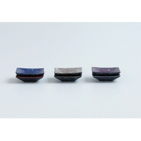 有田焼 麟 Lin 角型豆皿6色セット 金照堂 食器 6枚 小皿 おしゃれ お皿 プレート 取り皿 ケーキ皿 小さい皿 豆皿 まめざら 6種類 6枚揃え A25-337_イメージ4
