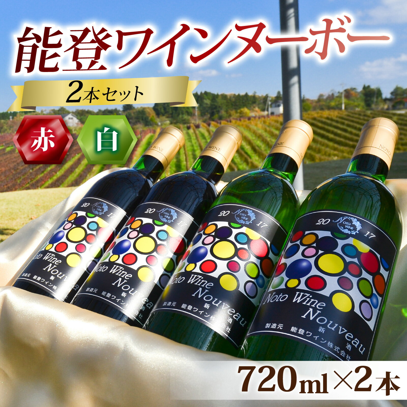 【ふるさと納税】【先行予約】能登ワインヌーボー2本セット【2025年11月中旬以降順次発送】 / わいん ワイン 赤 白 能登ワイン 奥能登 能登半島 牡蠣 かき 熟成 ぶどう ブドウ 葡萄 送料無料