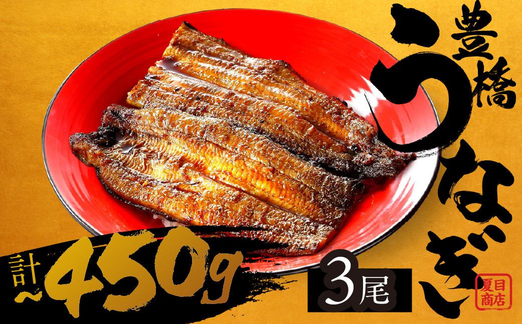 
            極上 豊橋うなぎ 蒲焼 3尾 ~450g 夏目商店 冬うなぎ
          