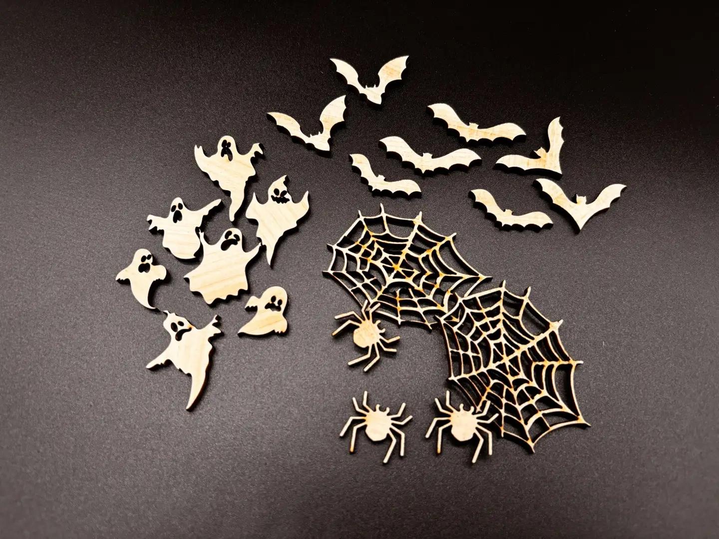 西川材を使った木のステッカー「Wooden Sticker（ハロウィンセット）」