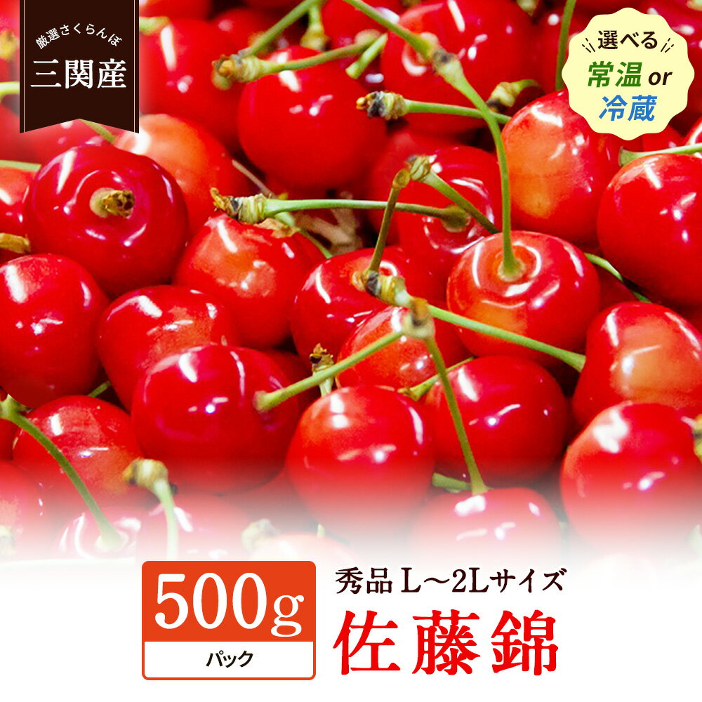【ふるさと納税】令和8年産 先行予約 数量限定！選べる「常温」「冷蔵」佐藤錦 500g 秀L～2Lサイズ さくらんぼ 果物 フルーツ 秋田県 湯沢市 三関 [H10801]