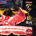 【ふるさと納税】石垣島産 やえやまファームのアグー豚 焼肉セット 計600g（ロース200g＋肩ロース200g＋バラ200g） 冷凍 国産豚 豚肉 沖縄県石垣市 南ぬ豚(パイヌブタ) 肉 家庭用 BBQ 2人前 送料無料 E-23