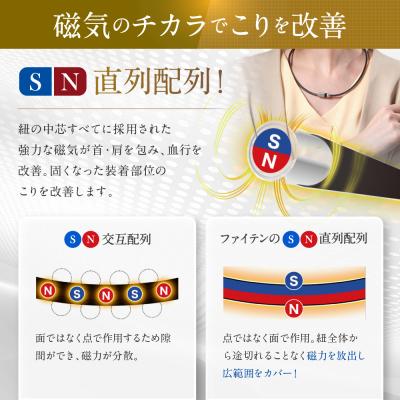ふるさと納税 京都市 【ファイテン】RAKUWA磁気ネックレス ローレット(管理医療機器)シルバー/ブラック<50cm> |  | 01