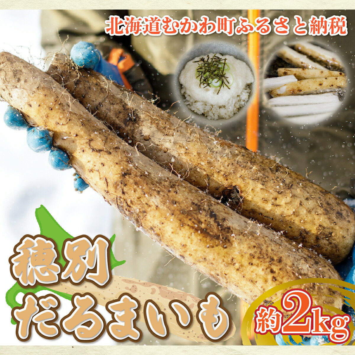 【ふるさと納税】穂別だるまいも 約2kg(2～4本) ふるさと納税 人気 おすすめ ランキング だるまいも いも 長いも 粘り とろろ 北海道 むかわ町 送料無料 MKWAB003