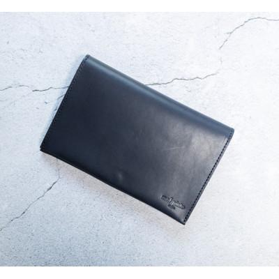 ふるさと納税 大川市 maf pinto 通帳ケース カードケース付き 本革 ネイビー