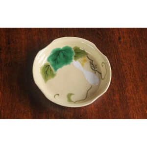 色絵瓢箪紋四方小皿５枚【水間焼伏原窯】