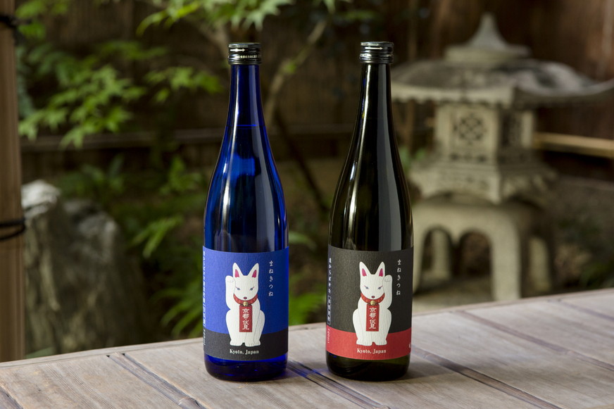 《美酒コンクール金賞》【玉乃光酒造】純米吟醸 青まねきつね・米焼酎まねきつね セット（化粧箱入り）［ 京都 伏見 日本酒 焼酎 お酒 飲み比べ 2本 人気 おすすめ お取り寄せ 通販 送料無料 ふるさ