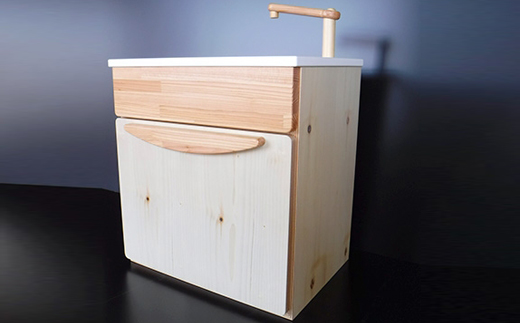 木のぬくもり　ままごとキッチン【流し台】＜出荷時期：受注発注のため、申込後2か月前後で出荷＞ おもちゃ 玩具 収納 赤ちゃん おもちゃ 男の子 女の子 木製 ままごと ままごとキッチン 北海道 釧路町