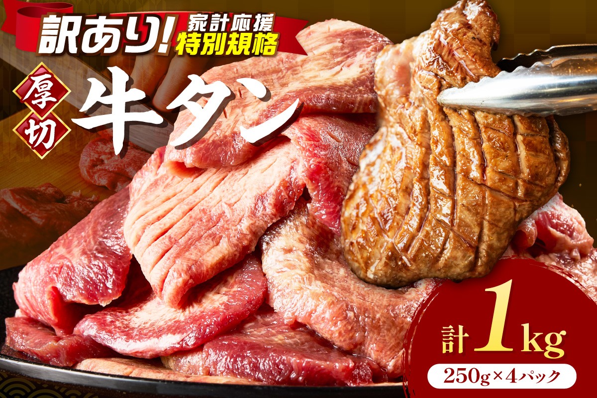 
                  【家計応援企画】食べ応えのある8mm スライス牛タン 250g×4 計1kg【034-0096】 牛たん 訳アリ わけあり 肉 牛肉 タン 牛タン ぎゅうたん ギュウタン スライス 焼肉 焼き肉 冷凍 冷凍保存 簡単調理 小分け 個包装 下味付け 味付き 焼くだけ BBQ バーベキュー 肉 厚切 厚切り
                