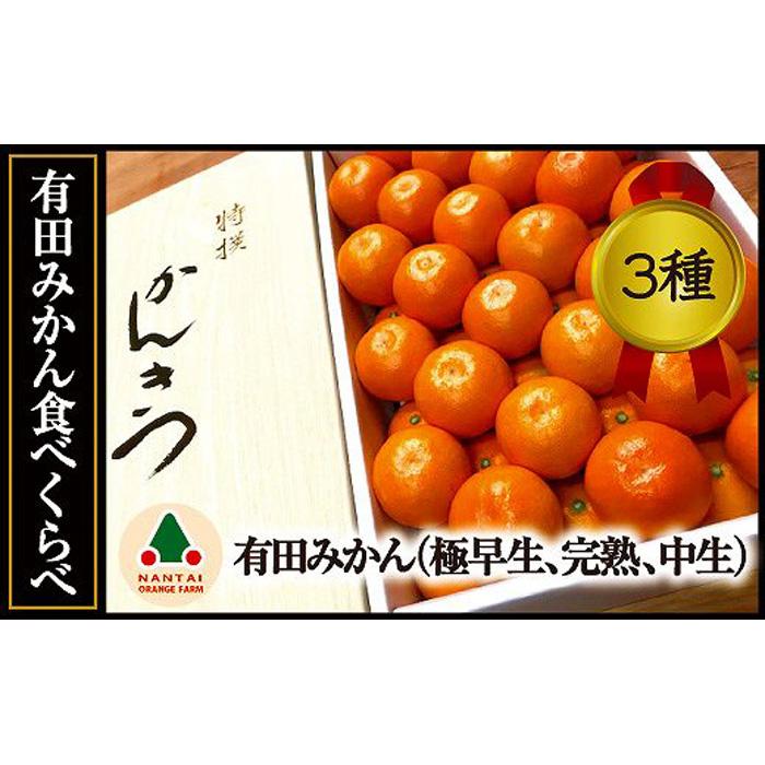 【ふるさと納税】定期便 先行受付 2026年 10月発送スタート 有田みかん 食べくらべ 3種 化粧箱 各約 3kg 全3回 南泰園 | フルーツ 果物 くだもの 食品 人気 おすすめ 送料無料