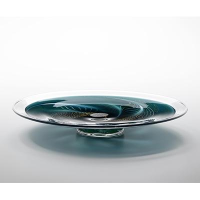 ふるさと納税 上郡町 中皿(金×青緑)　川原有造作 |  | 02