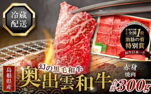 奥出雲和牛赤身焼肉300g 【焼肉 焼き肉 赤身 牛肉 冷蔵 黒毛和牛 300g】