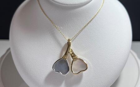 【奄美パール】マベ真珠 ハート K18 ペンダント 507