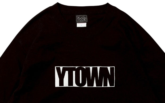 【Lサイズ】YTOWN BOX LOGO TEE BLACK【YTOWN】 [AKIK001-3]