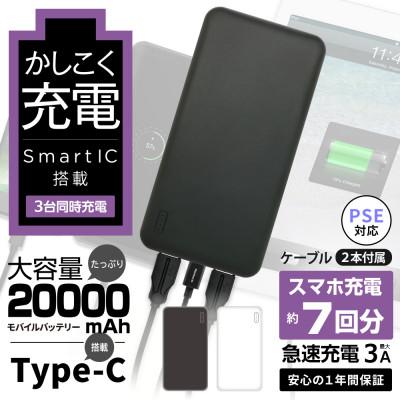 ふるさと納税 海老名市 (オウルテック)大容量20000mAh リチウムポリマーモバイルバッテリー ブラック