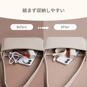 Owltech 柔らかく磁力でまとまる PD60W充電／データ転送 USB Type-C to USB Type-C マグネットシリコンケーブル OEC-CBM3CC10-BK ブラック 【 ガジェッ