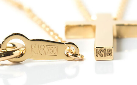 ロッソエブルー ネックレス 40cm k18 18金 ゴールド L クロス 十字架 レディース 岐阜市 / アフェクト[ANGT004]