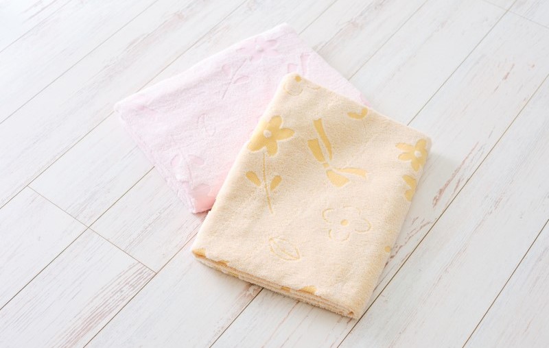 【高島屋選定品】泉州タオル おくるみ２枚（ピンク＆オレンジ）【タオル 国産 シンプル 日用品 ベビー】 TTT0003