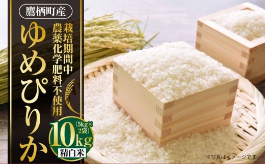 A242 【令和7年産】 ゆめぴりか （ 精白米 ） 栽培期間中農薬化学肥料不使用 5kg×2袋 たかすタロファーム 北海道 鷹栖町 米 コメ こめ ご飯 お米 白米