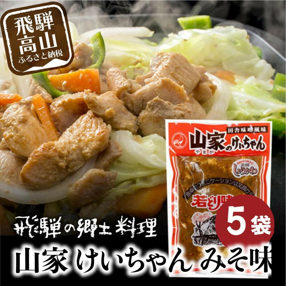【ふるさと納税】山家 けいちゃん みそ味 ×5袋 鶏ちゃん ケイちゃん ケーちゃん ケイチャン (株)ファミリーストアさとう CY010VP