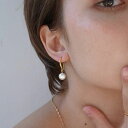 【ふるさと納税】[Cherieオリジナルピアス]pearl hook pierce 11000円